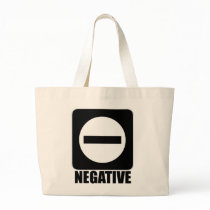 Negative 1 Black Tote Bags