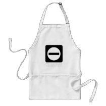 Negative 1 White Apron