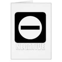Negative 1 White Greeting Card