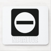Negative 1 White Mousepad