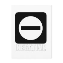 Negative 1 White Post Cards