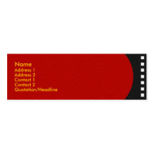 Negative Film Strip Profile Card Business Card