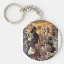 Nehemiah sees the rubble in Jerusalem by Tissot Keychains