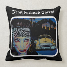 'Neighbourhood Threat' Zombie (Throw) American MoJ Pillow
