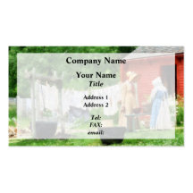 Neighbours Gossiping on Washday Business Cards