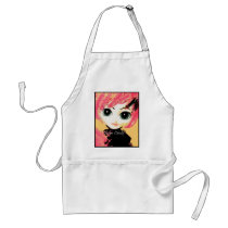 Neko Girl, Candy, Crafting Apron in Clean White