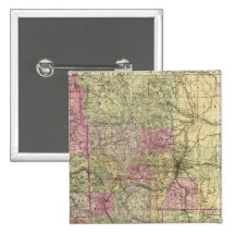 Nell's Topographical Map of Colorado Pinback Button