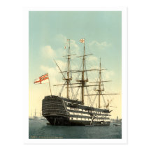 Nelson's HMS Victory Post Card