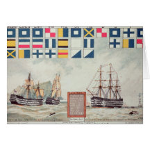 Nelson's signal at Trafalgar Greeting Cards