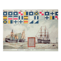 Nelson's signal at Trafalgar Post Card