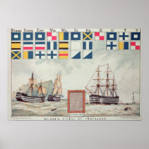 Nelson's signal at Trafalgar Posters