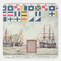 Nelson's signal at Trafalgar Square Stickers