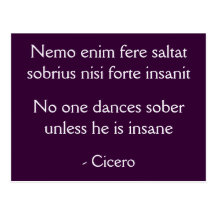 Nemo enim fere saltat sobrius postcard