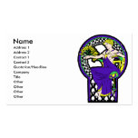 Neon 80s mucha business cards