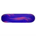 Neon Abstract Wave Skateboard