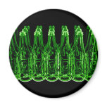 Neon Beer Bottles magnets