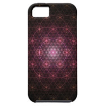 Neon Black Flower of Life iPhone 5 Cover