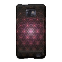 Neon Black Flower of Life Samsung Galaxy S2 Case