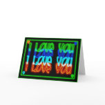 Neon blank I love You valentine's day card or love