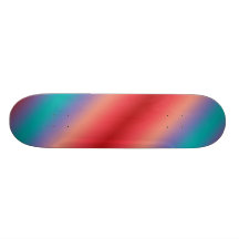 Neon blue and red colour harmony skate board decks