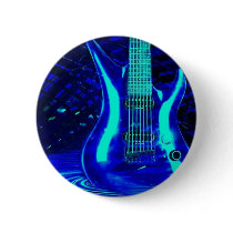 Neon blue guitar button