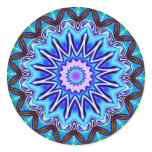 Neon Blue Starburst Sticker