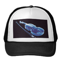 Neon Blue Violin Mesh Hats