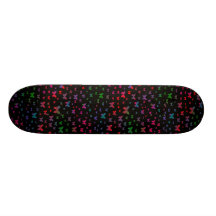 Neon Butterflies Skateboard