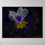 Neon Butterfly Print