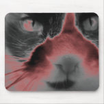 Neon Cat -Red mousepads