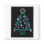 Neon Christmas Tree magnets