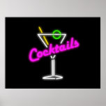 Neon Cocktail sign posters