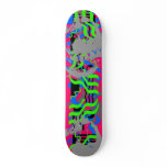 Neon Confetti Skull skateboards