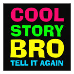 Neon Cool Story Bro Invites