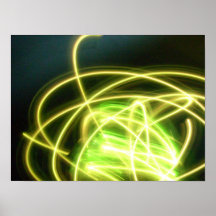 Neon Exposures Atomic Green and Black Poster