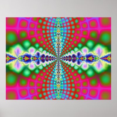 Neon Fantasy Poster by Surfwearzcom