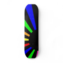 neon flag board skate deck