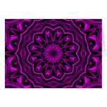 Neon Flower Kaleidoscope Greeting Cards