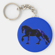 Neon Friesian Keychains