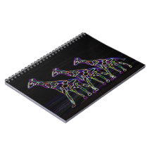 Neon Giraffes Spiral Notebooks