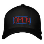 Neon Glowing OPEN Sign embroidered hats