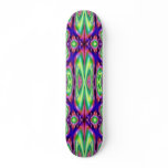 Neon Green Abstract Skateboard