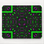 neon green and purple mouse pad