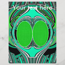 Neon green blue superfly design personalised flyer