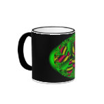 Neon Green Flower Coffee Mugs