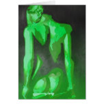 Neon Green Nude: Plaits and Panties