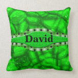Neon Green Rock Stars Pillows