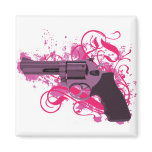 Neon Gun Fridge Magnets