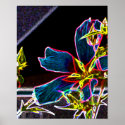 Neon Hibiscus posters