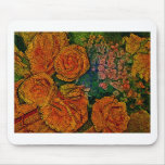 Neon Ivory Roses Scene Mousepad